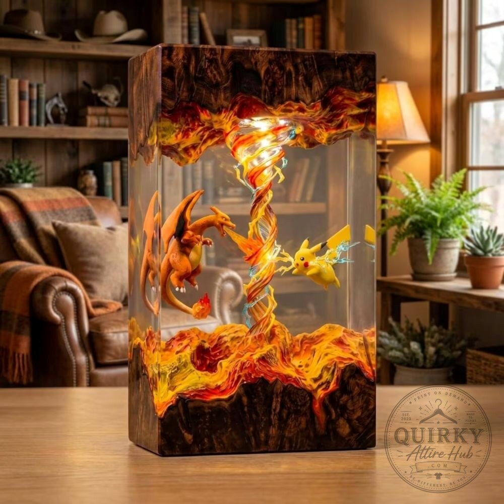 Charizard Pikachu Inspired Resin Lamp Epoxy Crystal LED Night Light 10 Charizard Pikachu Inspired Resin Lamp Epoxy Crystal LED Night Light