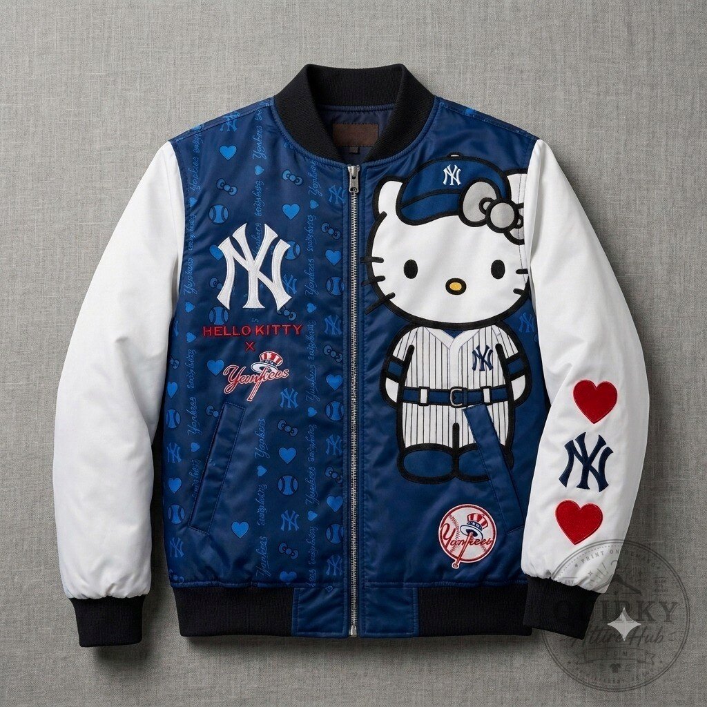 Yankees Hello Kitty Bomber Jacket Full-Zip