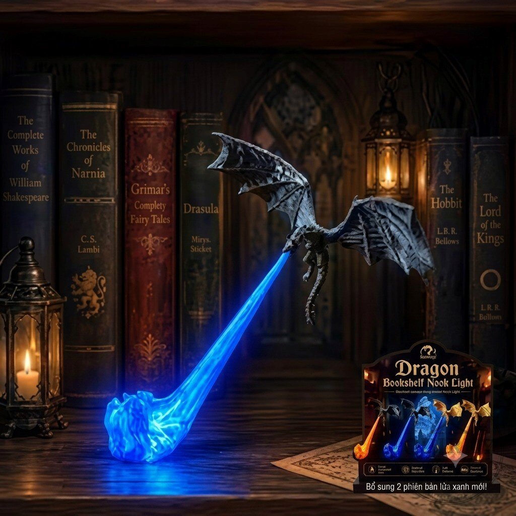 Dragon LED Lamp Fire Breathing Fantasy Night Light Fantasy Dragon LED Night Light - Fire Breathing Lamp – image 2 of 4