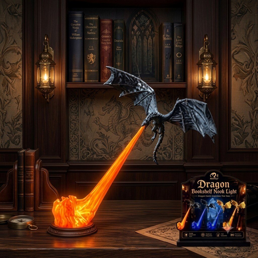 Dragon LED Lamp Fire Breathing Fantasy Night Light Fantasy Dragon LED Night Light - Fire Breathing Lamp – image 3 of 4