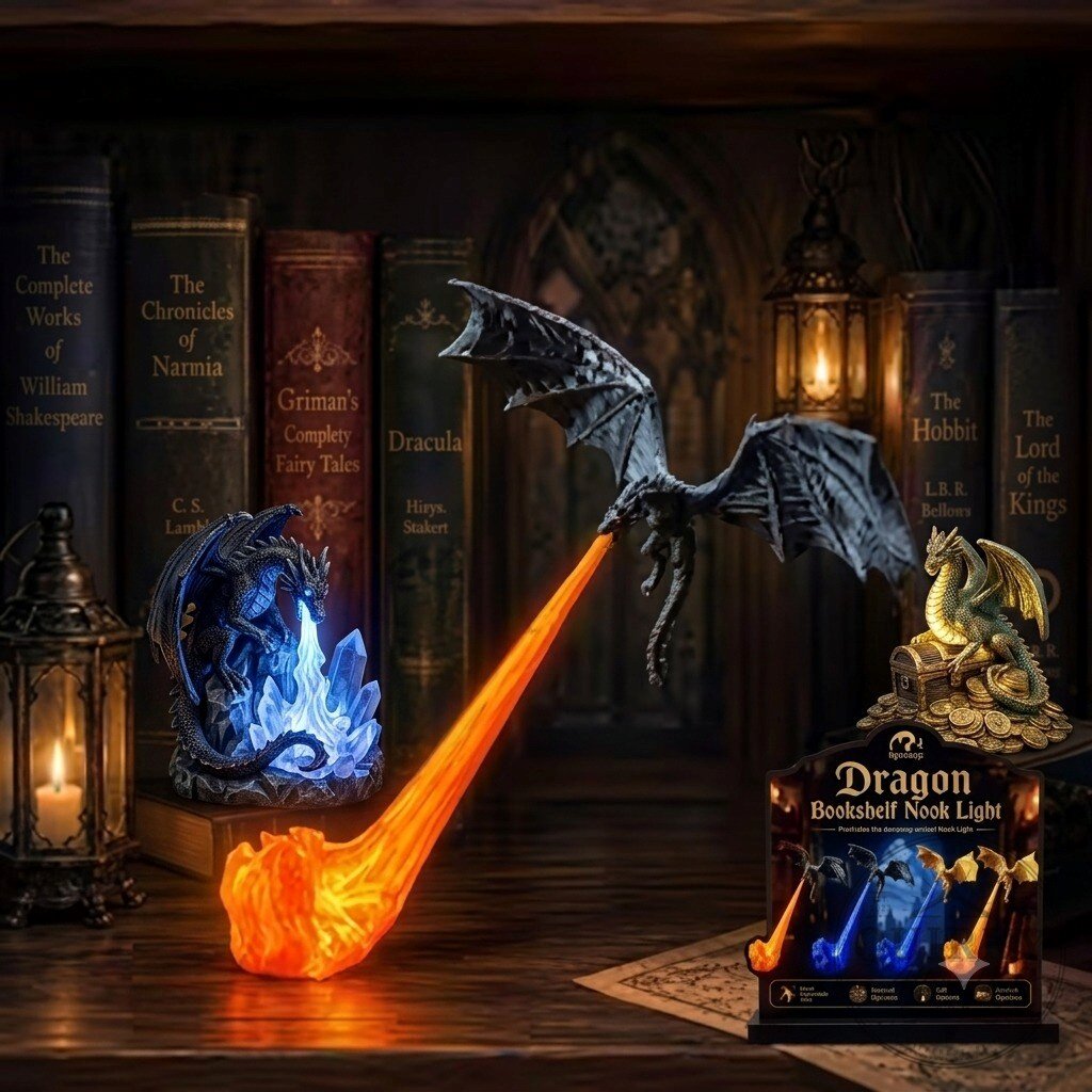 Dragon LED Lamp Fire Breathing Fantasy Night Light Fantasy Dragon LED Night Light - Fire Breathing Lamp – image 4 of 4