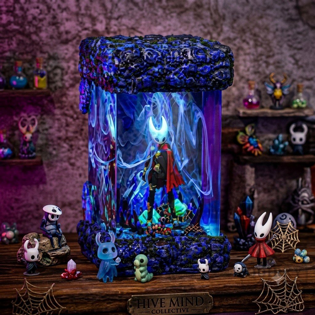 Hornet Hollow Knight Resin Lamp Silksong Halloween Epoxy