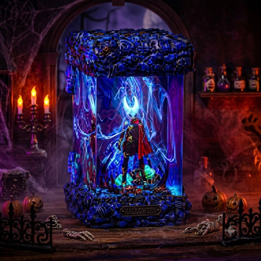 Hornet Hollow Knight Resin Lamp Silksong Halloween Epoxy 8 Hornet Hollow Knight Resin Lamp Silksong Halloween Epoxy