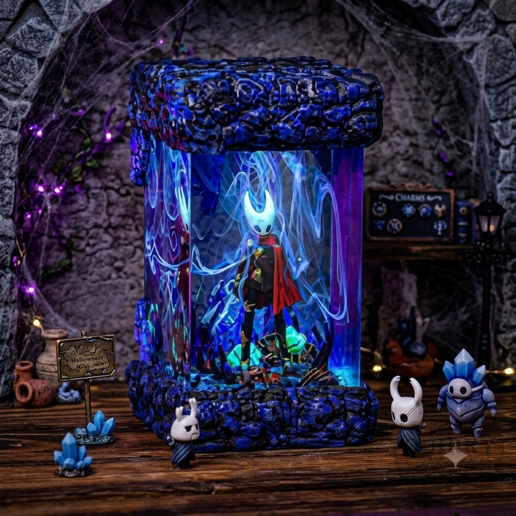 Hornet Hollow Knight Resin Lamp Silksong Halloween Epoxy 9 Hornet Hollow Knight Resin Lamp Silksong Halloween Epoxy