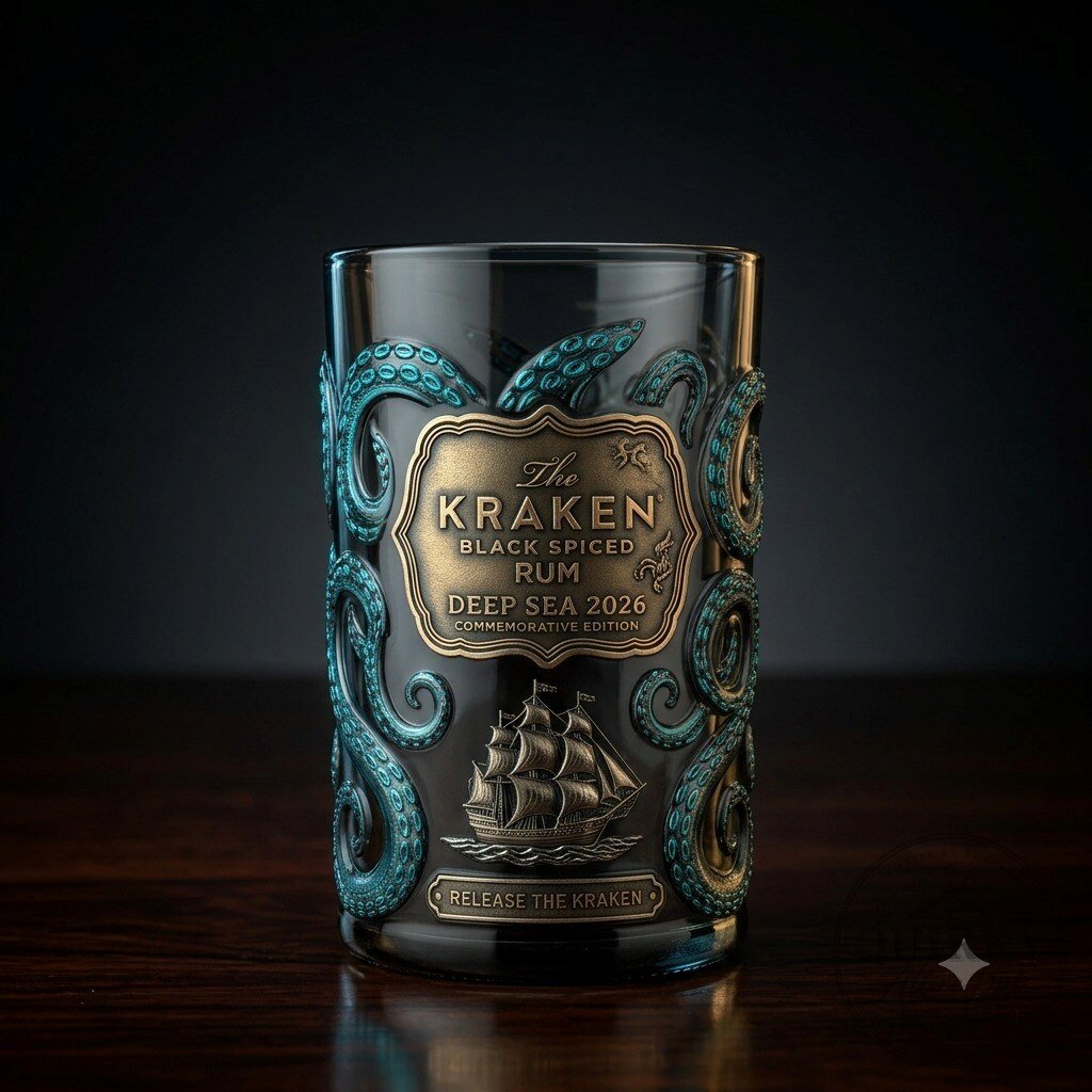 Kraken Rum Limited Edition 2026 Deep Sea Black Spiced Rum Glass Kraken Rum 2026 Limited Edition Deep Sea Black Spiced Rum Glass – image 2 of 4