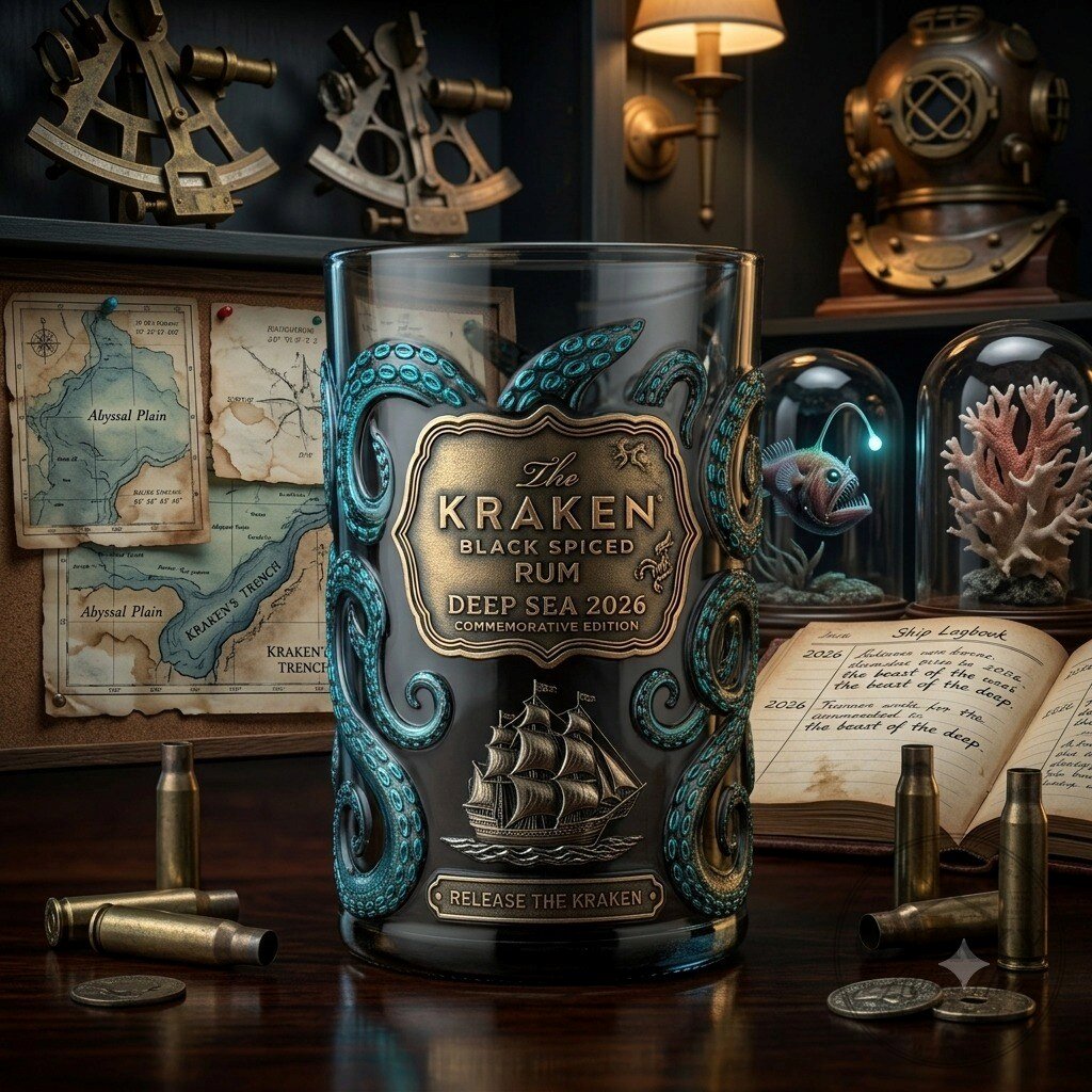 Kraken Rum Limited Edition 2026 Deep Sea Black Spiced Rum Glass Kraken Rum 2026 Limited Edition Deep Sea Black Spiced Rum Glass – image 3 of 4