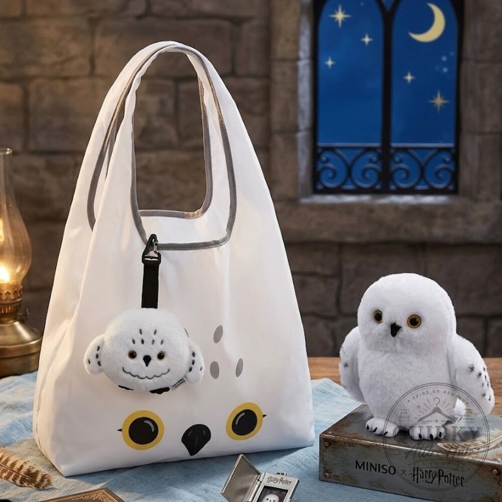 Magical Harry Potter Tote Bag White Owl Harry Potter White Owl Tote Bag - Magical Wizarding World Accessory – image 2 of 3