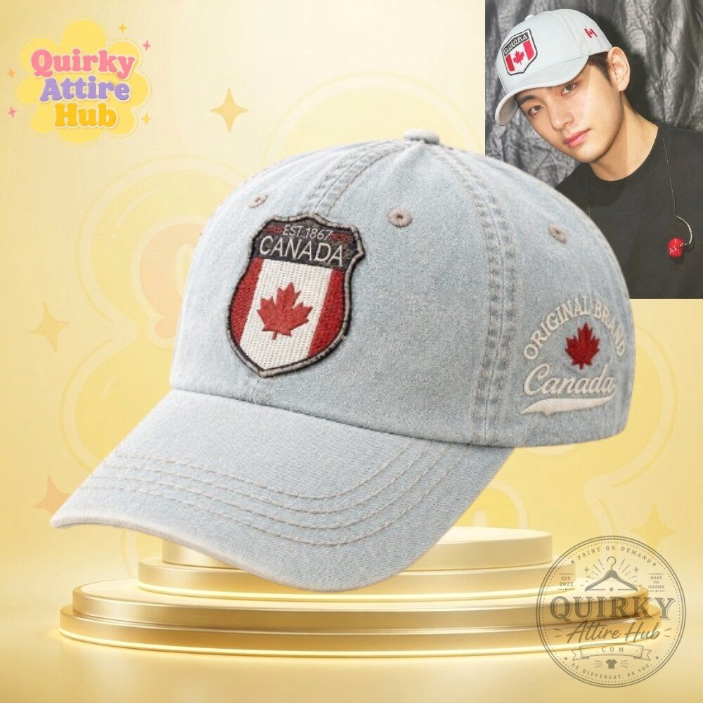 V BTS Canada Heritage Crest Cap Trendy Hat