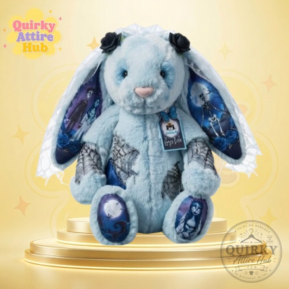Corpse Bride Jellycat Blue Bunny Plush Halloween Gift