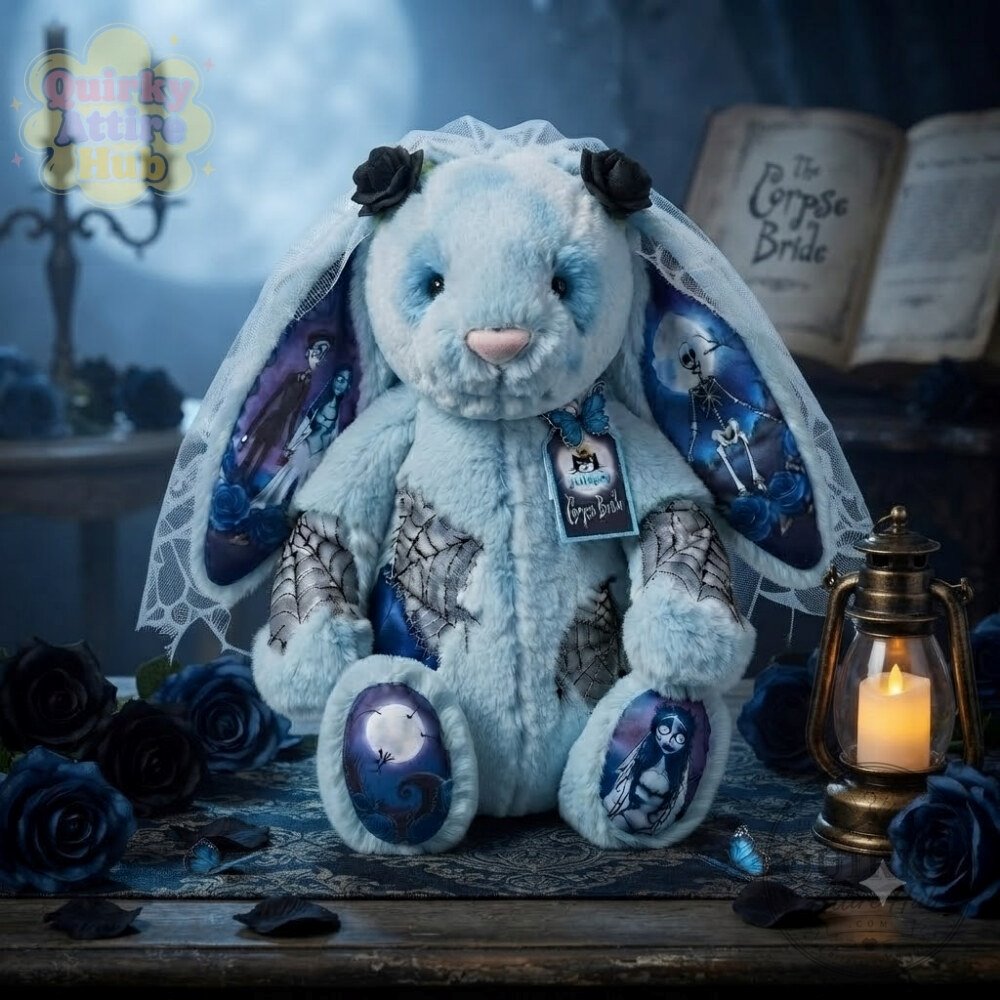 Corpse Bride Jellycat Blue Bunny Plush Halloween Gift Corpse Bride Jellycat Blue Bunny Plush Halloween Gift – image 6 of 9