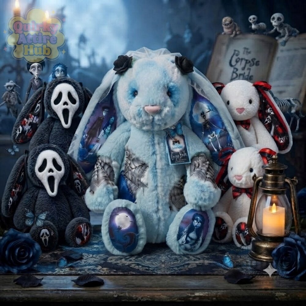 Corpse Bride Jellycat Blue Bunny Plush Halloween Gift Corpse Bride Jellycat Blue Bunny Plush Halloween Gift – image 8 of 9