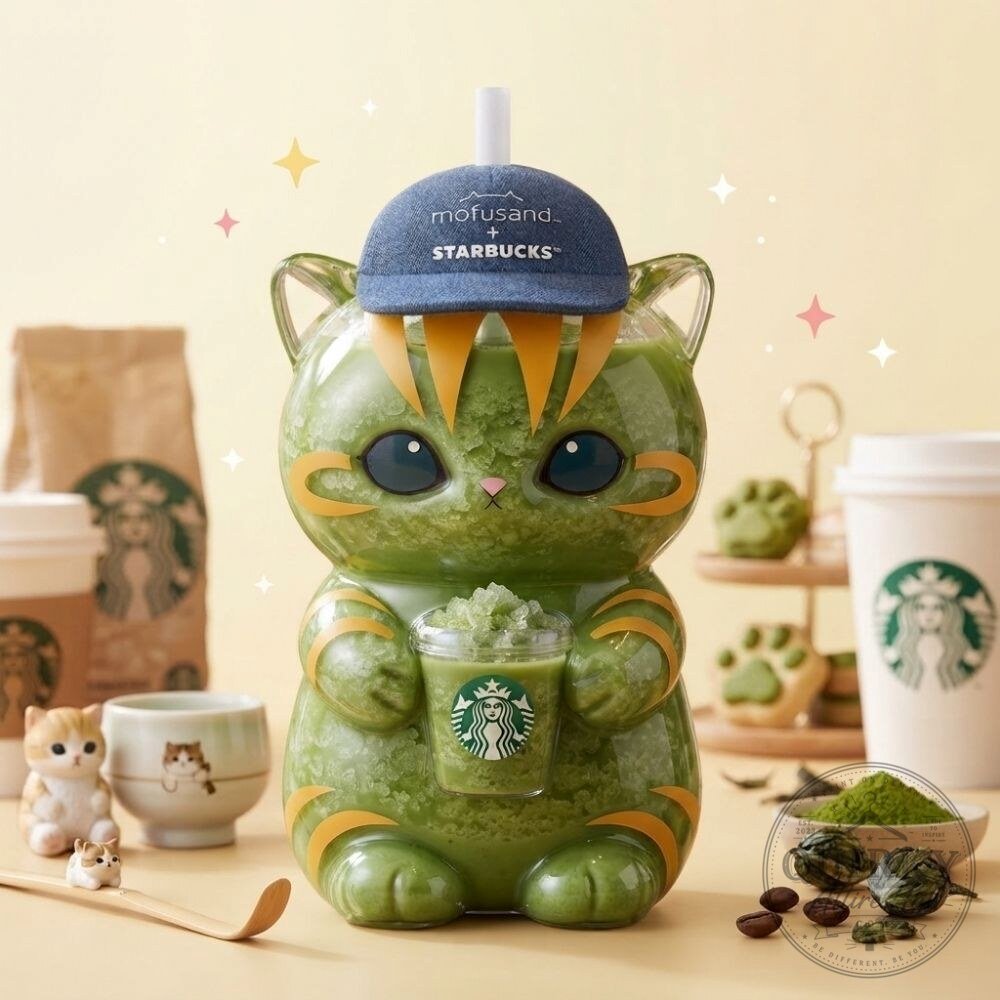 Mofusand x Starbucks 2026 Cat Glass Cup Limited Special Edition Mofusand x Starbucks 2026 Cat Glass Cup - Limited Edition – image 8 of 9