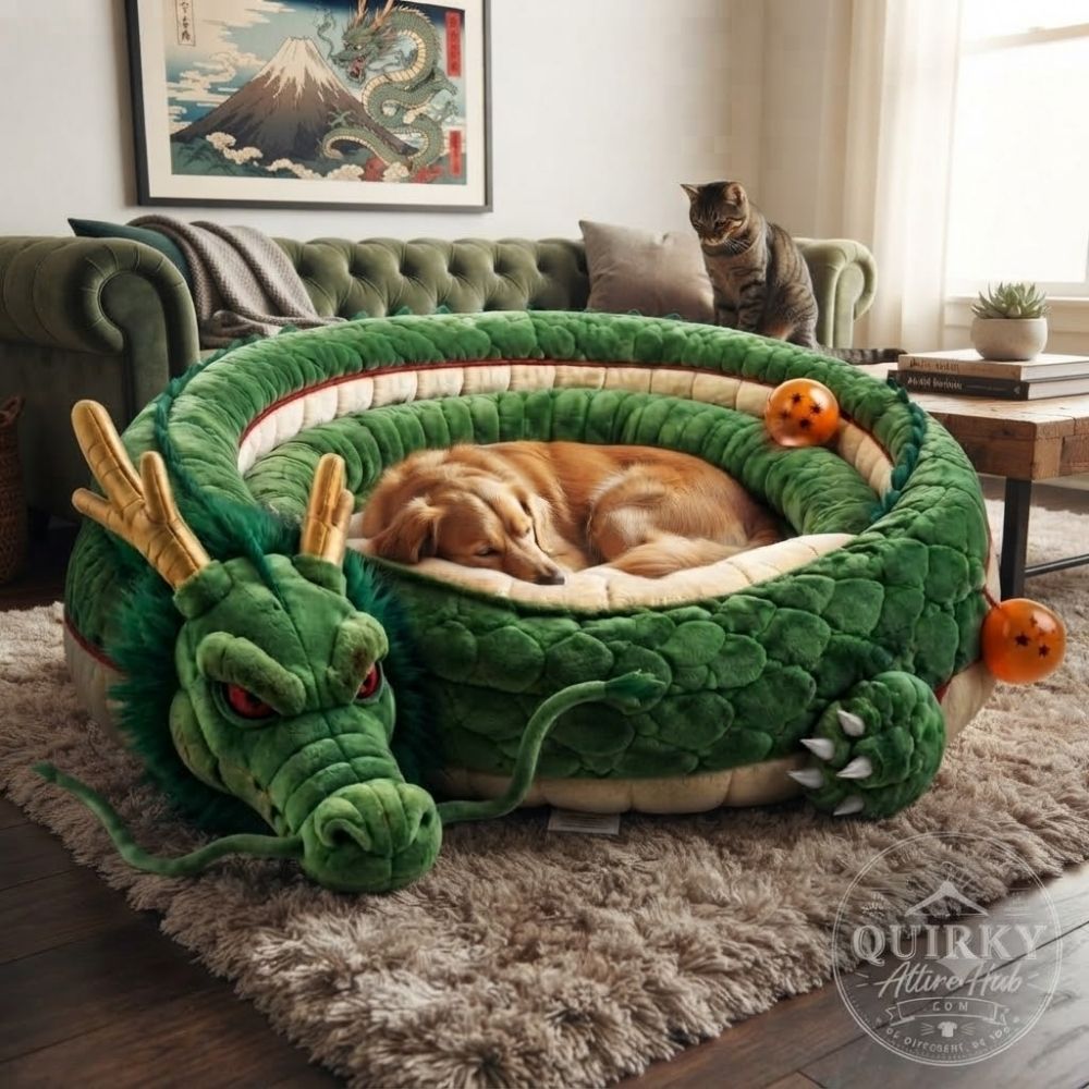 Dragon Ball Z Shenron Dog & Cat Bed Pet Bedding Set (2) Dragon Ball Z Shenron Pet Bedding Set for Dogs & Cats — image 2