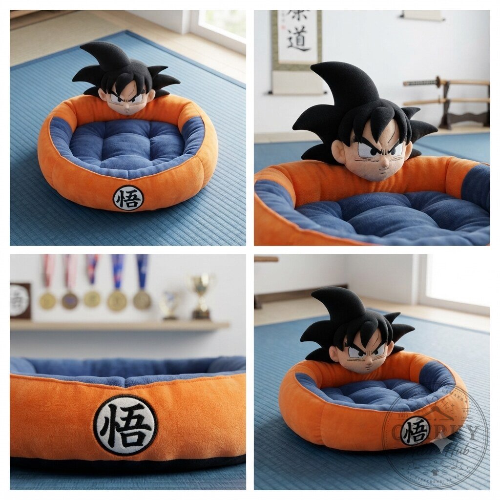 Dragon Ball Z Shenron Goku Base Gi Pet Bed Dragon Ball Z Shenron & Goku Gi Pet Bed - Anime Themed Comfort – image 2 of 5