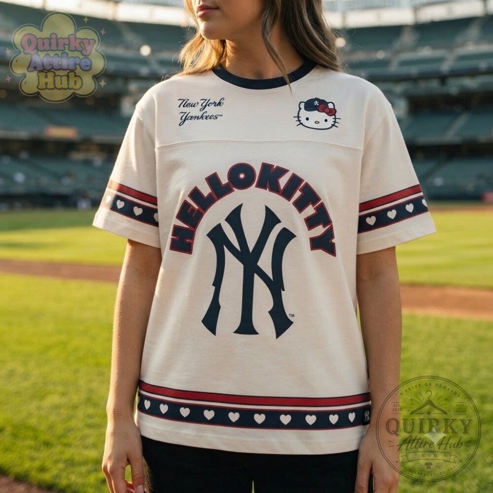 Yankees Hello Kitty T-Shirt New York Yankees x Hello Kitty Collaboration 15 Yankees Hello Kitty T-Shirt New York Yankees x Hello Kitty Collaboration
