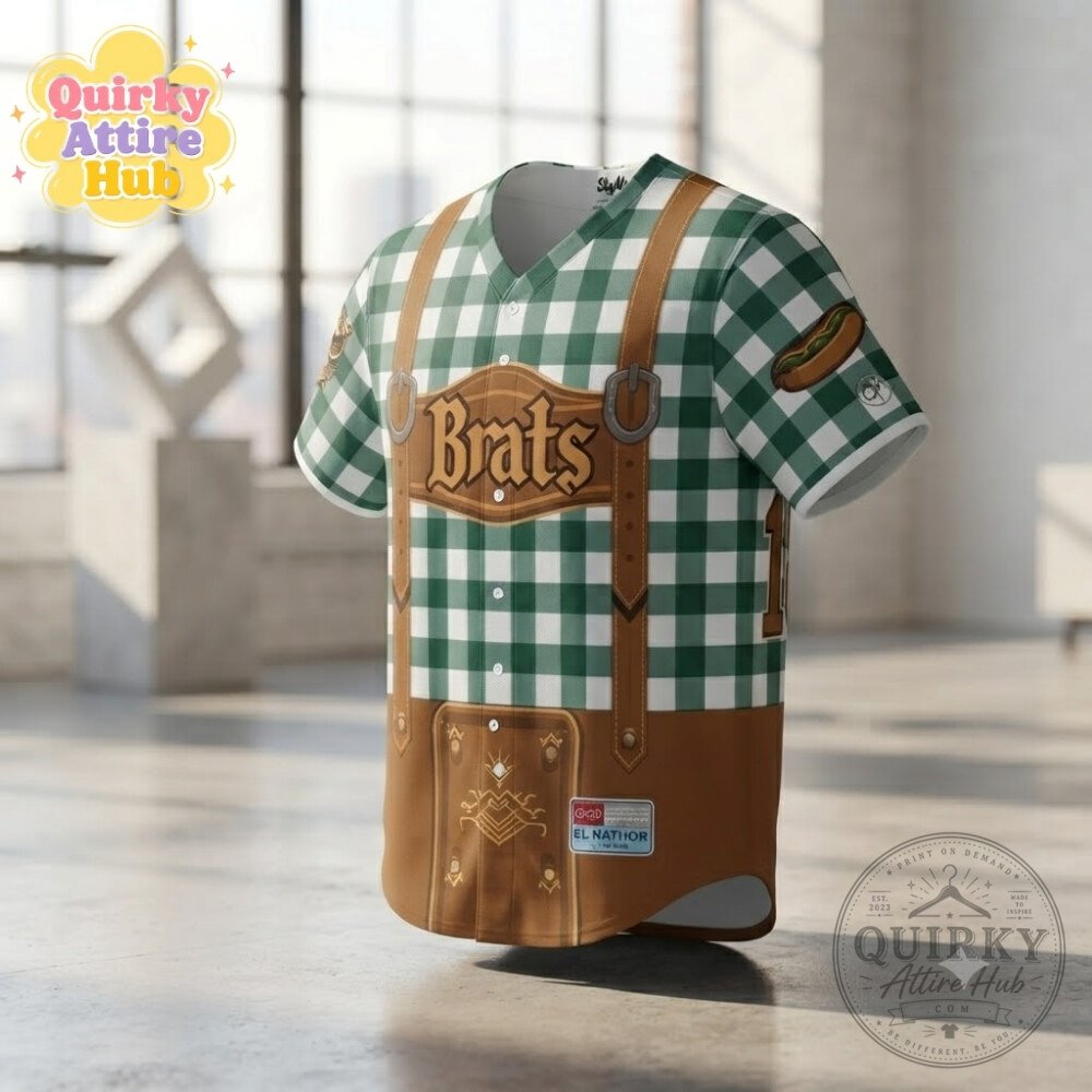 Wisconsin Brats Milwaukee Brewers Lederhosen Jersey Abner Uribe Milwaukee Brewers Lederhosen Style Jersey – image 2 of 7