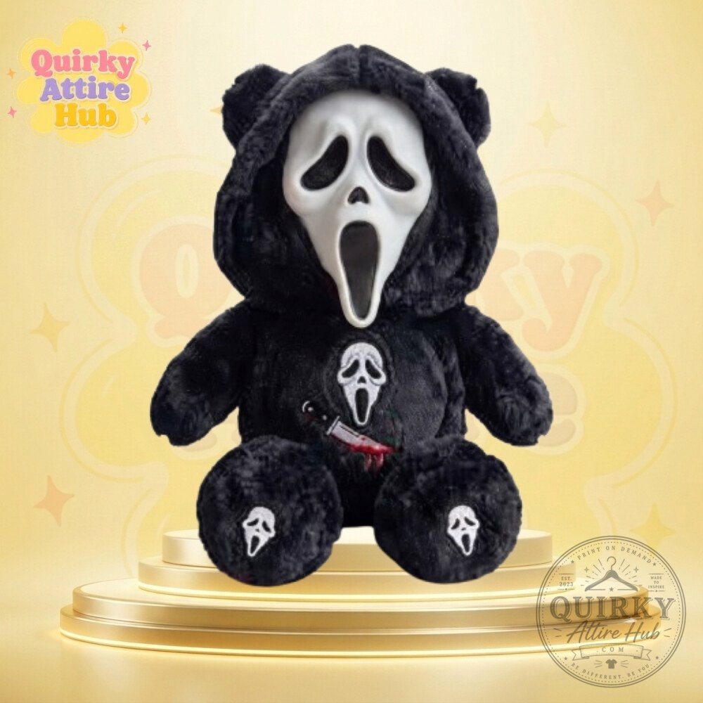 Black Ghostface Bunny Plush Scream Bloody Halloween Plush
