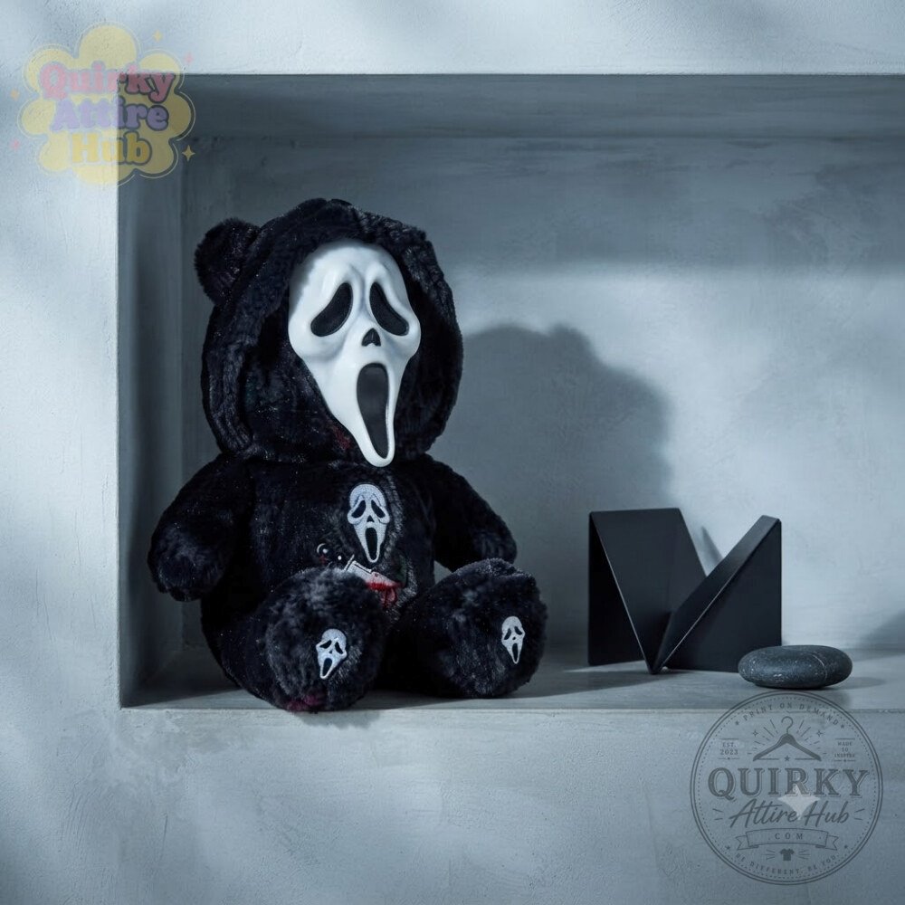 Black Ghostface Bunny Plush Scream Bloody Halloween Plush Black Ghostface Bunny Plush - Bloody Halloween Decor – image 2 of 6