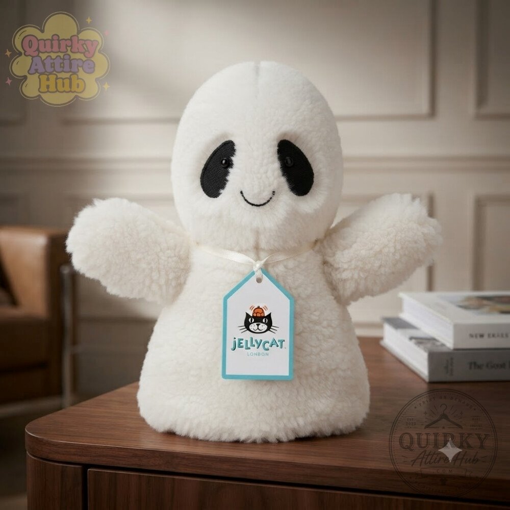Ghost Bob Halloween Jellycat Plush Cool Ghost Bob Plush Toy Ghost Bob Halloween Jellycat Plush Toy - Spooky Cute Companion – image 2 of 6