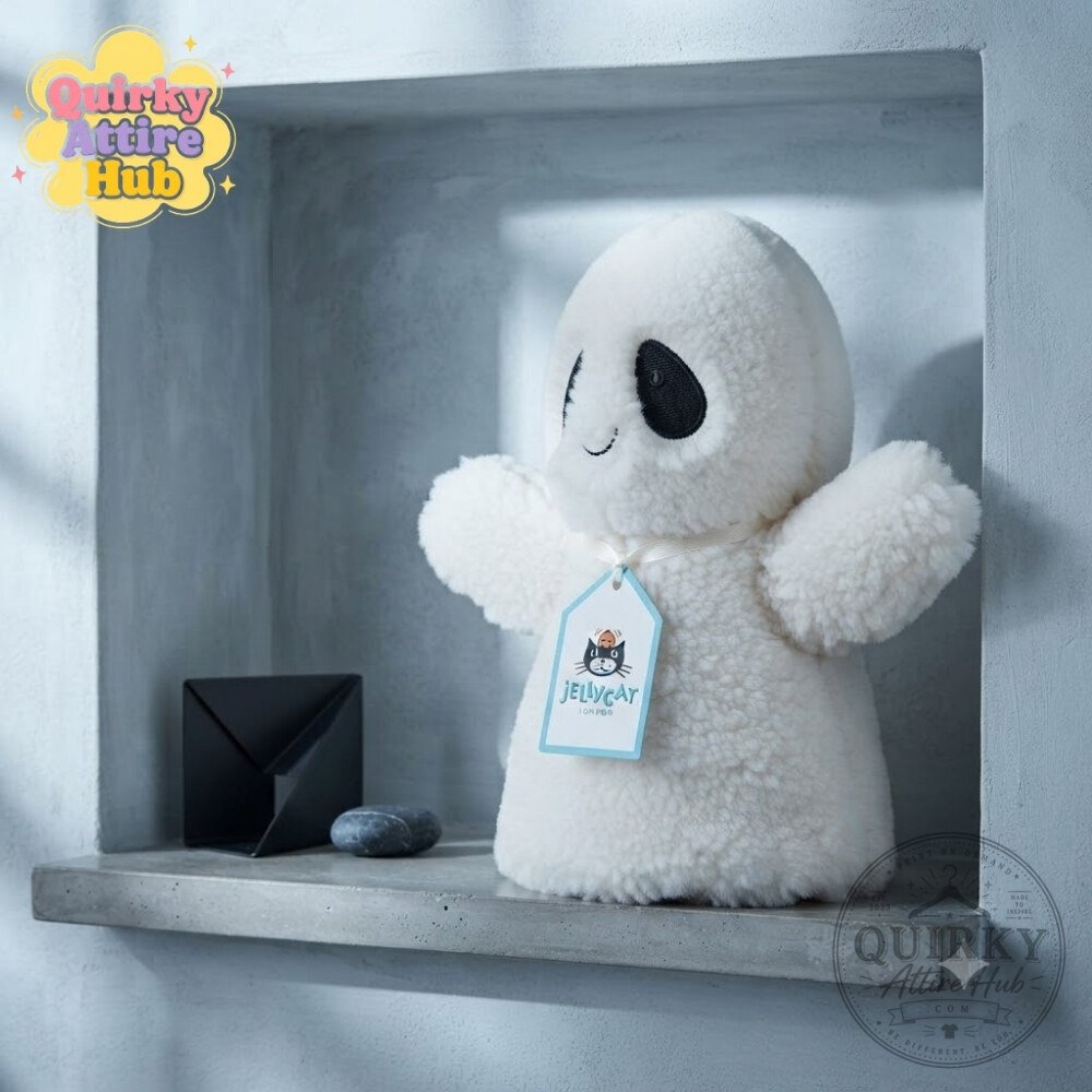 Ghost Bob Halloween Jellycat Plush Cool Ghost Bob Plush Toy Ghost Bob Halloween Jellycat Plush Toy - Spooky Cute Companion – image 3 of 6