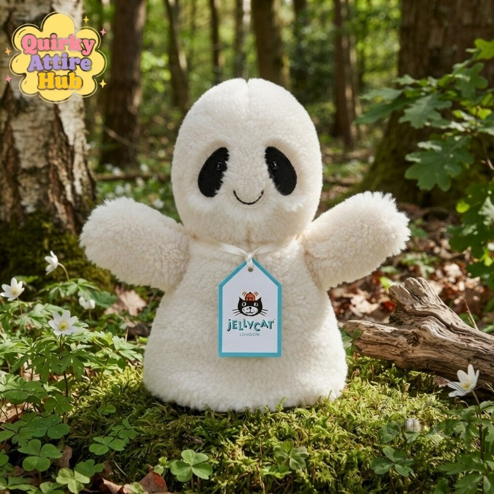 Ghost Bob Halloween Jellycat Plush Cool Ghost Bob Plush Toy Ghost Bob Halloween Jellycat Plush Toy - Spooky Cute Companion – image 5 of 6