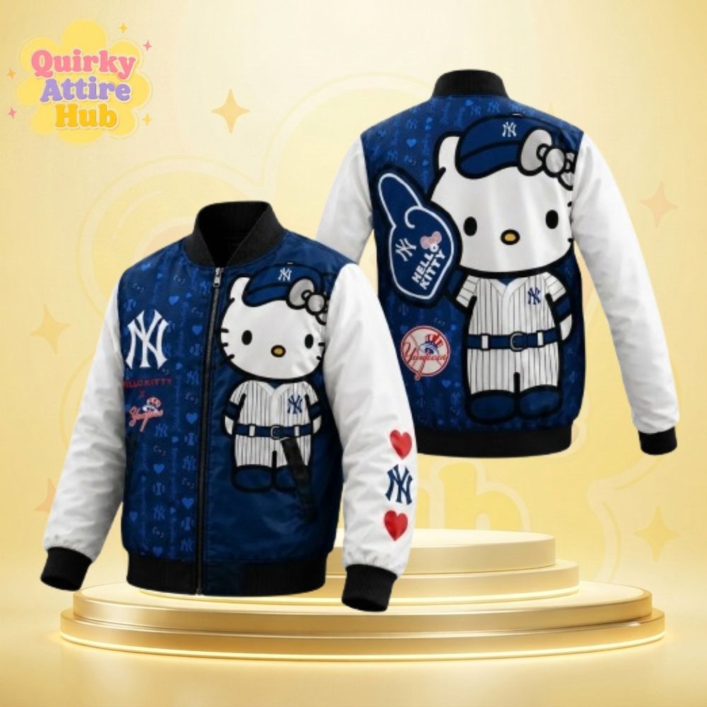 Yankees x Hello Kitty Bomber Jacket - Full-Zip New York Stadium Style
