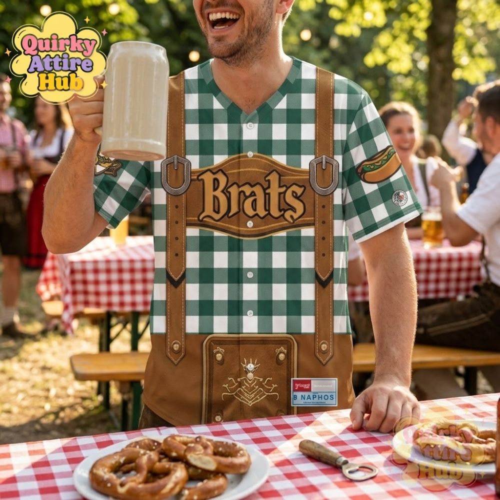 Wisconsin Brats Milwaukee Brewers Lederhosen Jersey (1) Abner Uribe Milwaukee Brewers Lederhosen Style Jersey — image 2