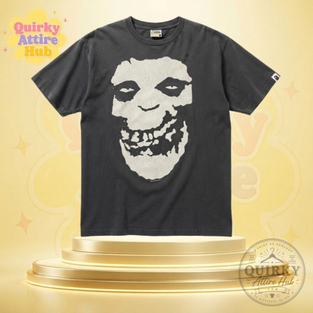 BTS Yoongi Misfits Fiend Skull Tee Bathing Ape Graphic Shirt 6 BTS Yoongi Misfits Fiend Skull Tee Bathing Ape Graphic Shirt