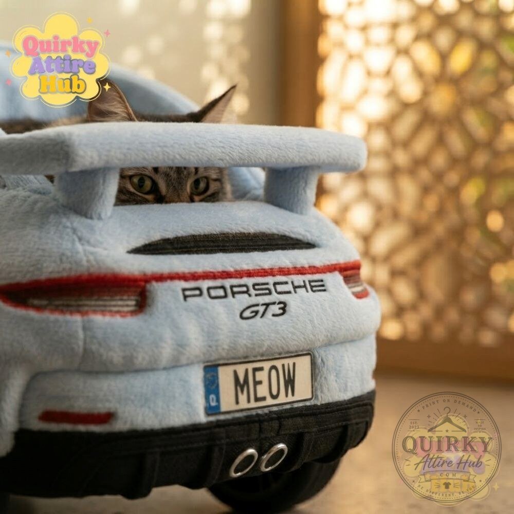 Porsche GT3 Wall Mounted Cat Bed Roost Cruiser Luxury Sports Car Shaped Plush Porsche GT3 Wall Mounted Cat Bed - Luxury Sports Car Plush Roost – image 7 of 16