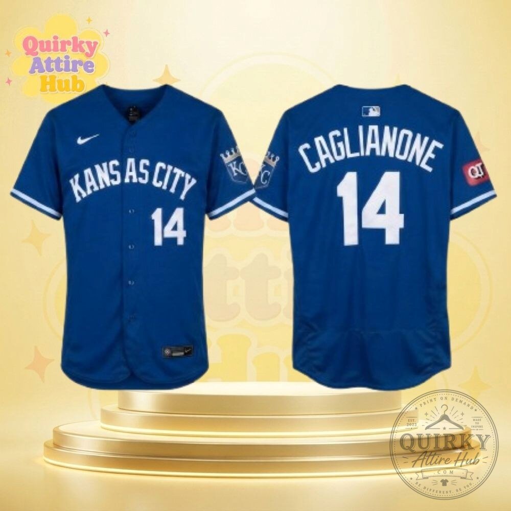 Kansas City Royals Blue Alternate Jersey #14 MLB Baseball Player Jersey