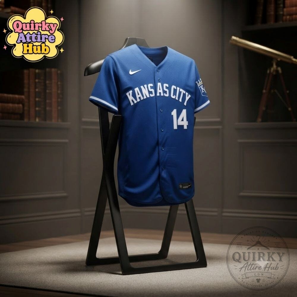 Kansas City Royals Blue Alternate Jersey #14 MLB Baseball Player Jersey 17 Kansas City Royals Blue Alternate Jersey #14 MLB Baseball Player Jersey