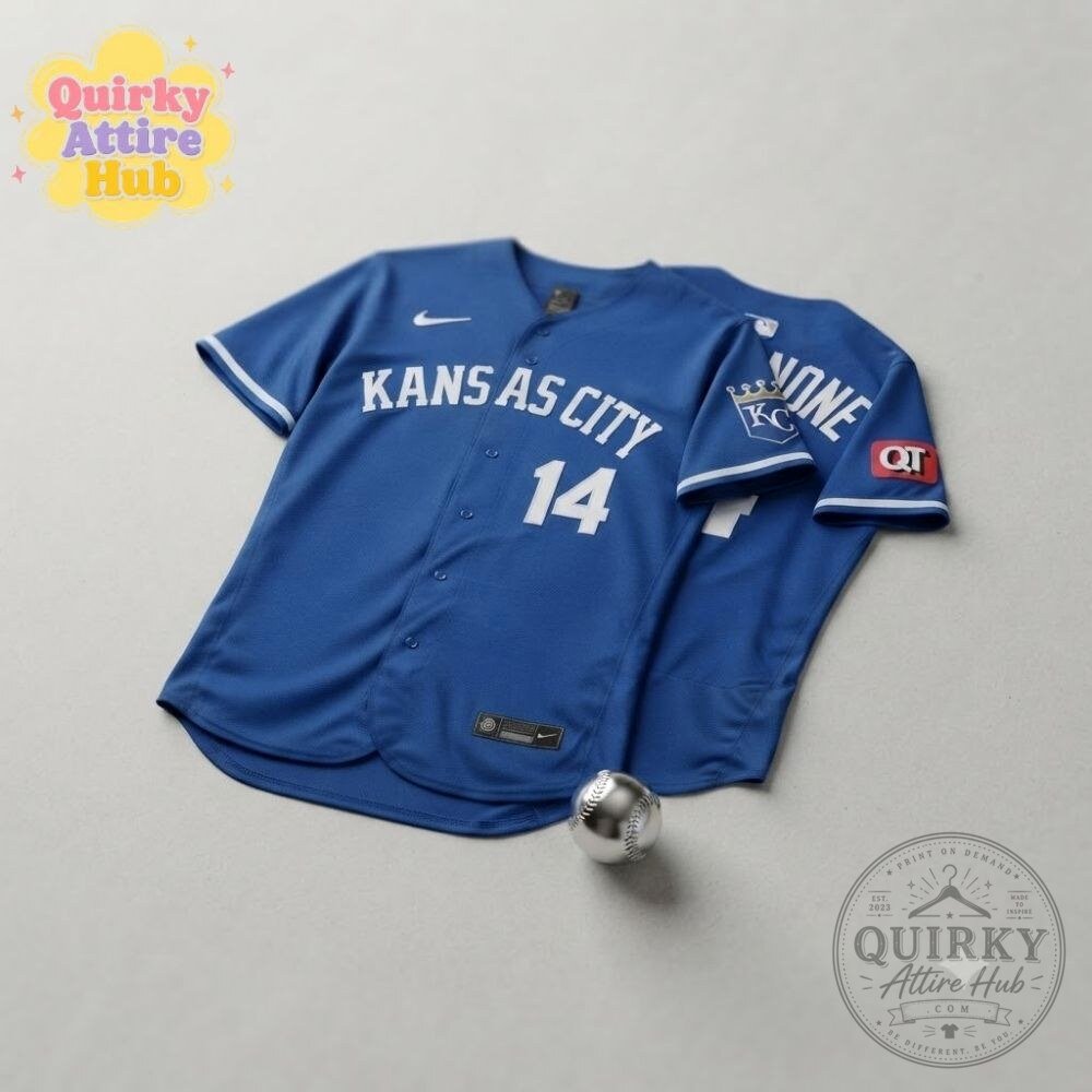 Kansas City Royals Blue Alternate Jersey #14 MLB Baseball Player Jersey 19 Kansas City Royals Blue Alternate Jersey #14 MLB Baseball Player Jersey