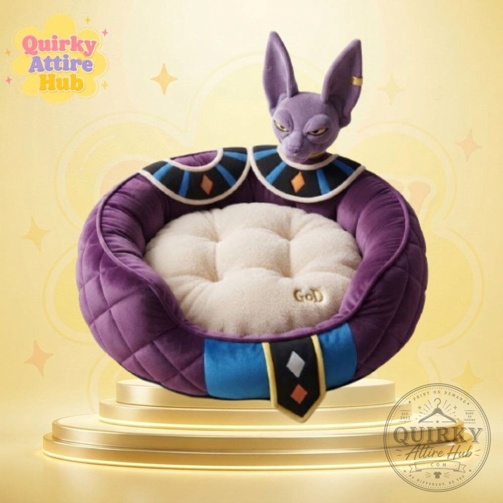 Dragon Ball Shenron Purple Cat Dog Bed Dragon Ball Super Pet Bed