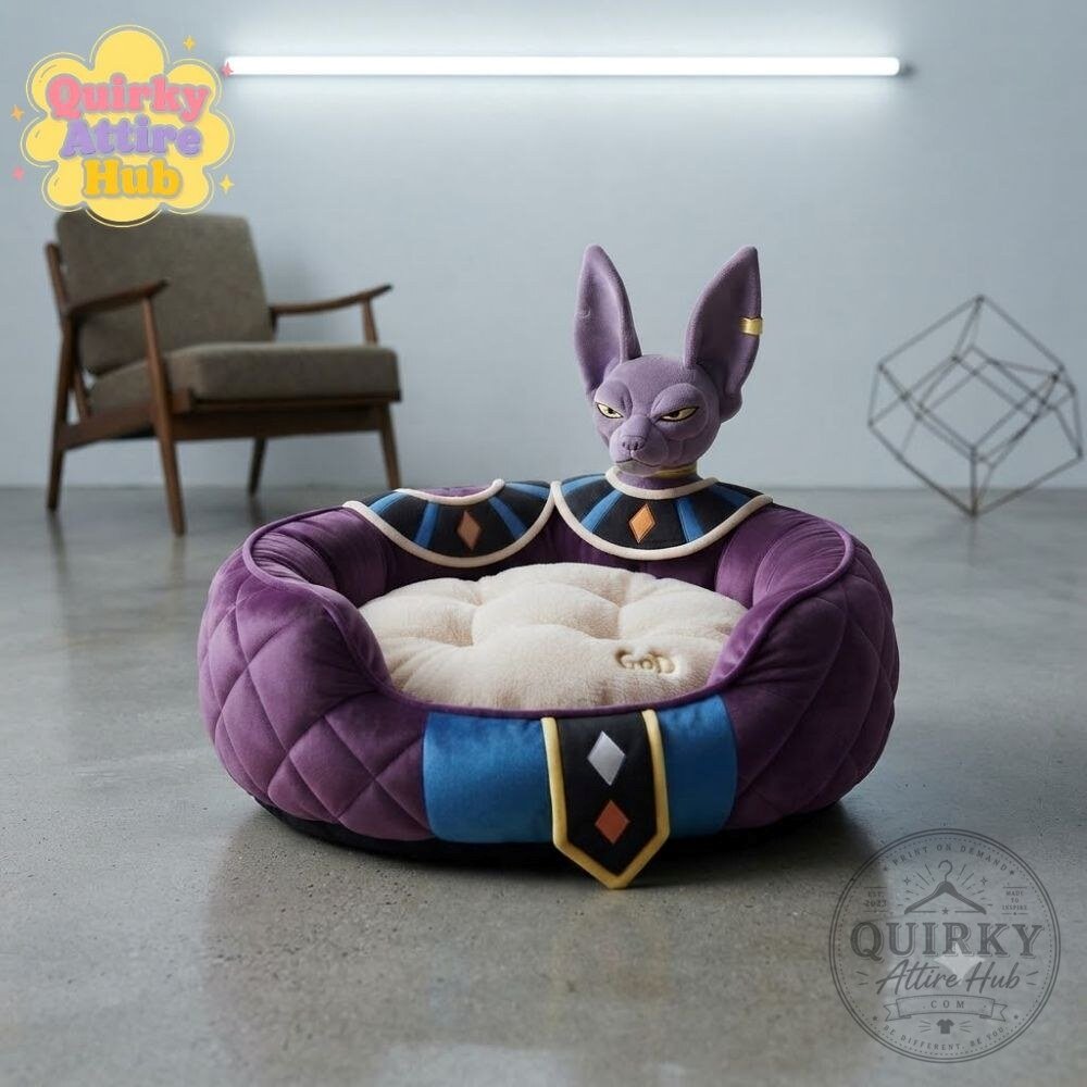 Dragon Ball Shenron Purple Cat Dog Bed Dragon Ball Super Pet Bed Dragon Ball Shenron Purple Pet Bed for Cats & Dogs - Super Anime Theme – image 4 of 11