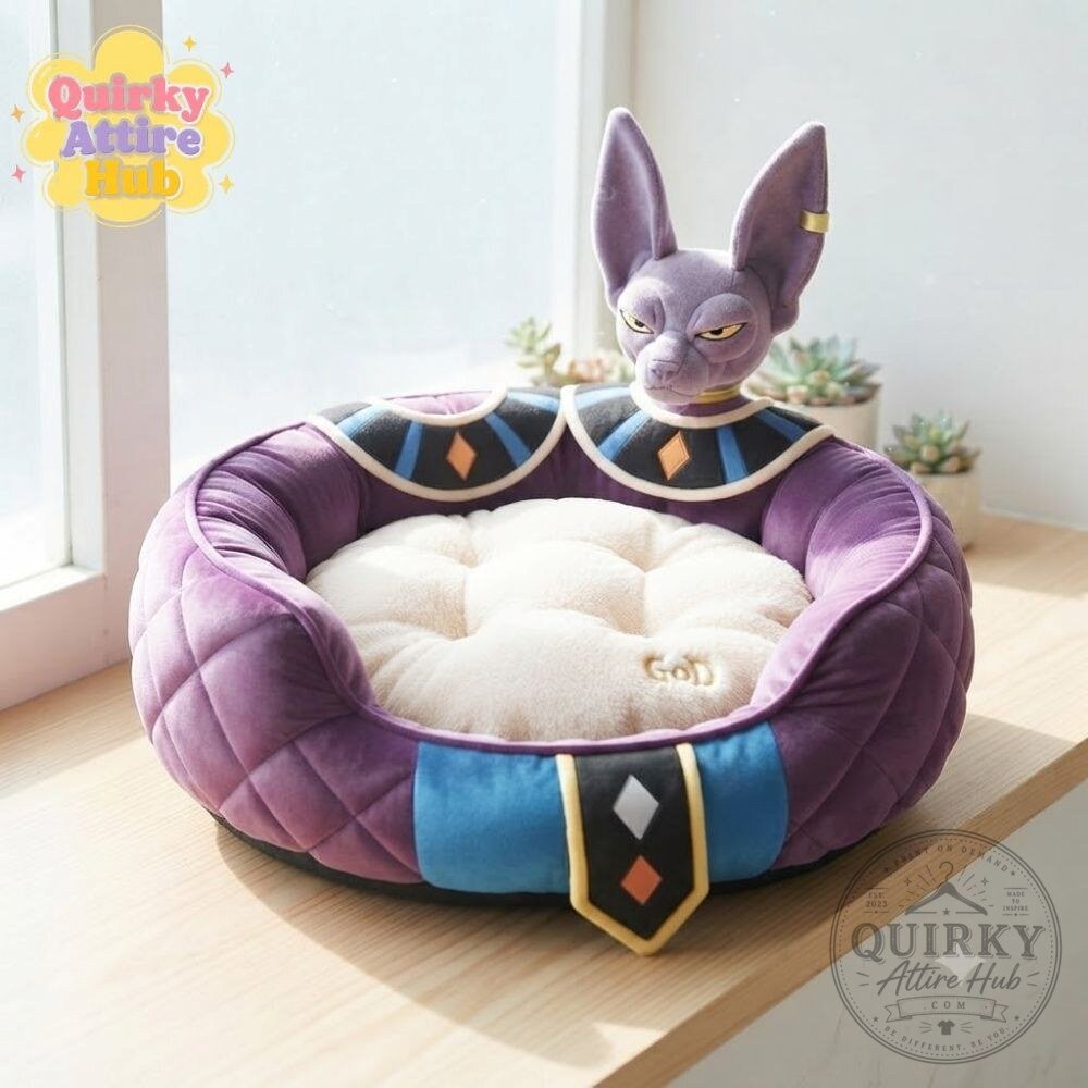 Dragon Ball Shenron Purple Cat Dog Bed Dragon Ball Super Pet Bed Dragon Ball Shenron Purple Pet Bed for Cats & Dogs - Super Anime Theme – image 5 of 11
