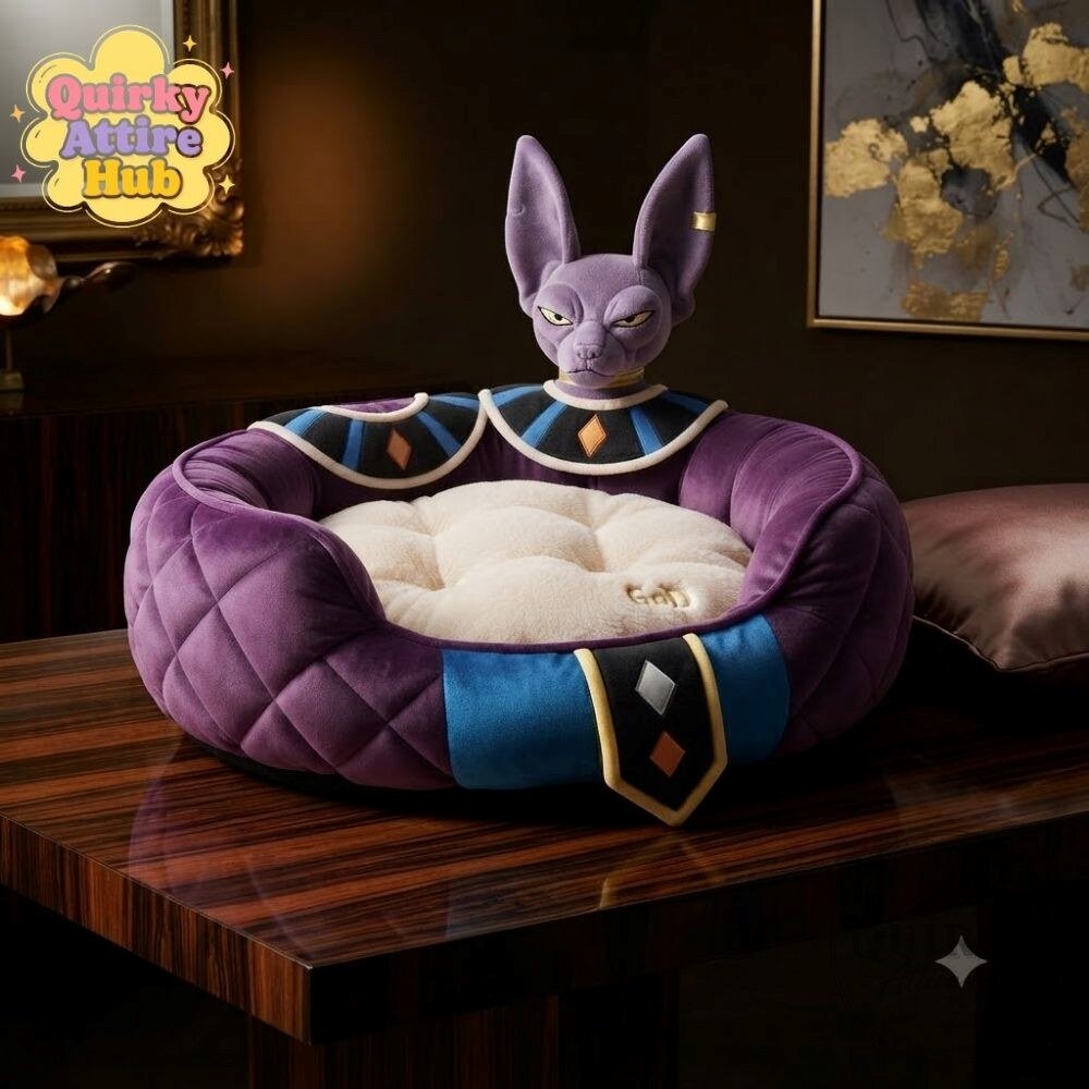 Dragon Ball Shenron Purple Cat Dog Bed Dragon Ball Super Pet Bed Dragon Ball Shenron Purple Pet Bed for Cats & Dogs - Super Anime Theme – image 6 of 11