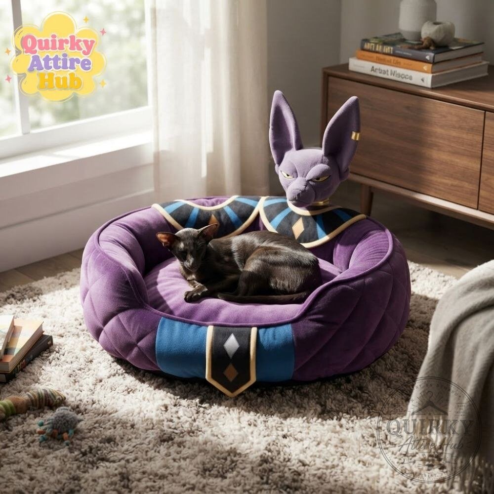 Dragon Ball Shenron Purple Cat Dog Bed Dragon Ball Super Pet Bed Dragon Ball Shenron Purple Pet Bed for Cats & Dogs - Super Anime Theme – image 9 of 11