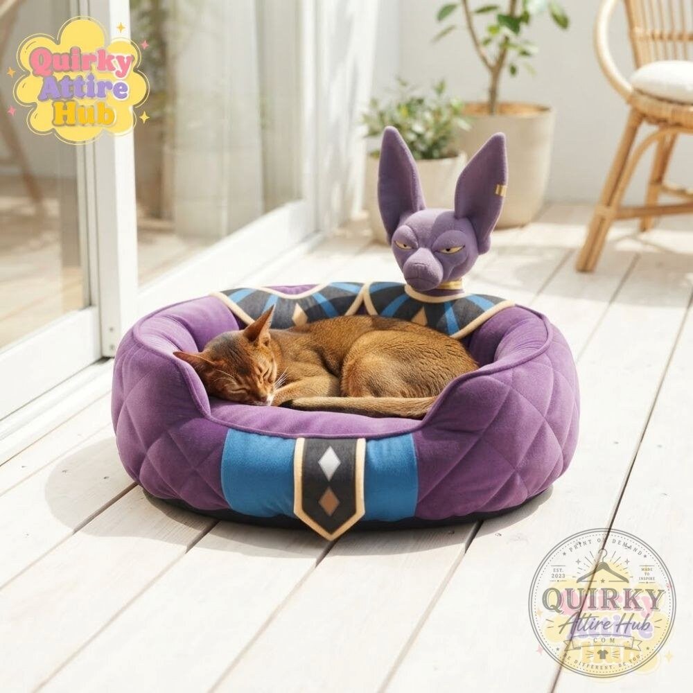 Dragon Ball Shenron Purple Cat Dog Bed Dragon Ball Super Pet Bed Dragon Ball Shenron Purple Pet Bed for Cats & Dogs - Super Anime Theme – image 10 of 11