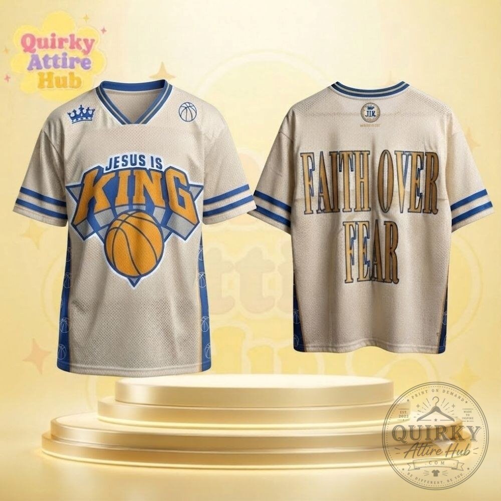 Jesus Is King Christian Basketball Jersey Knicks Inspired Streetwear