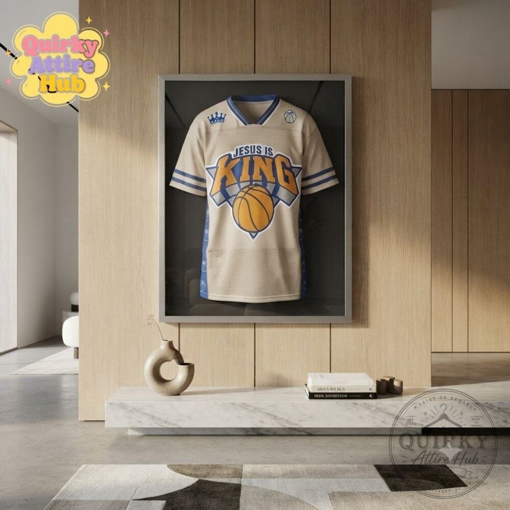 Jesus Is King Christian Basketball Jersey Knicks Inspired Streetwear 14 Jesus Is King Christian Basketball Jersey Knicks Inspired Streetwear