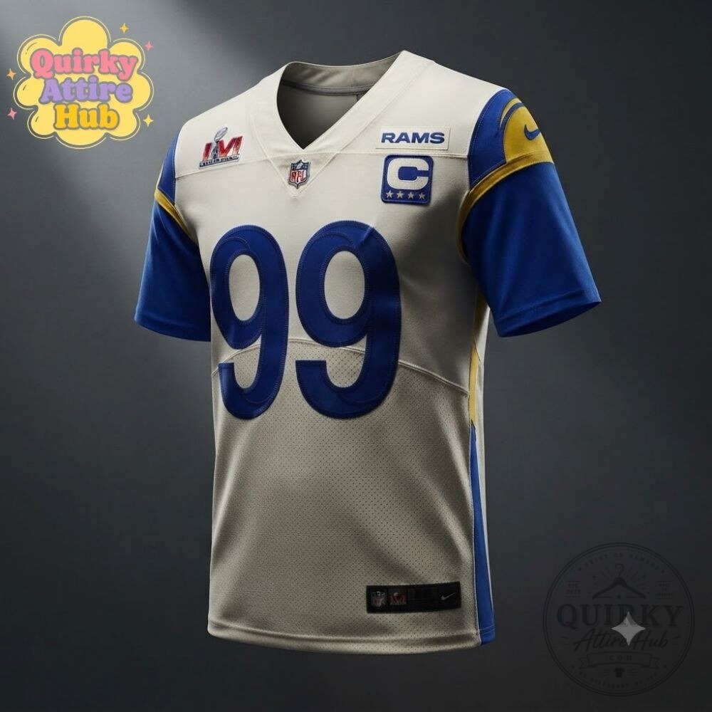 Aaron Donald Los Angeles Rams Nike #99 Game Jersey Football Shirt Aaron Donald Los Angeles Rams Nike #99 Game Football Jersey – image 2 of 8