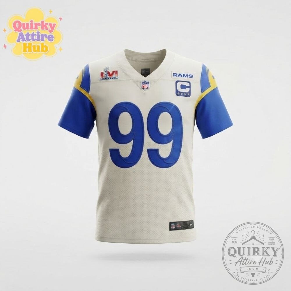 Aaron Donald Los Angeles Rams Nike #99 Game Jersey Football Shirt Aaron Donald Los Angeles Rams Nike #99 Game Football Jersey – image 4 of 8