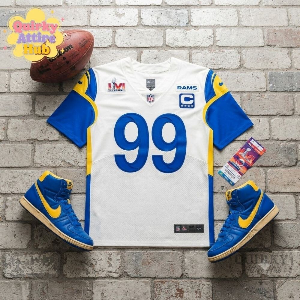 Aaron Donald Los Angeles Rams Nike #99 Game Jersey Football Shirt Aaron Donald Los Angeles Rams Nike #99 Game Football Jersey – image 6 of 8