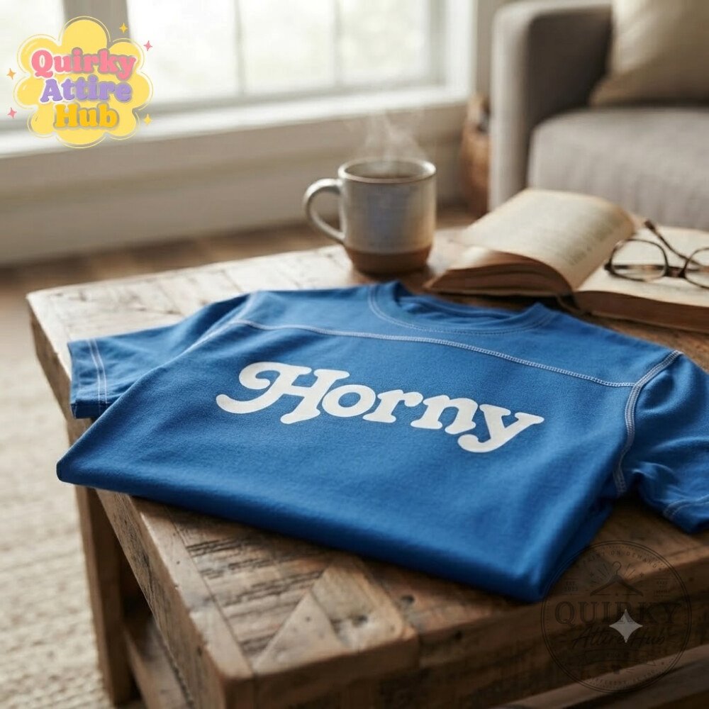 Jack Innanen Horny Script Logo T-Shirt 2026 Blue Graphic Contrast Stitch Tee Jack Innanen Horny Script Logo 2026 Blue Graphic Contrast Stitch T-Shirt – image 2 of 7