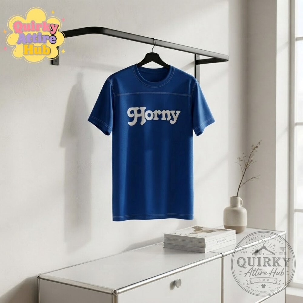 Jack Innanen Horny Script Logo T-Shirt 2026 Blue Graphic Contrast Stitch Tee Jack Innanen Horny Script Logo 2026 Blue Graphic Contrast Stitch T-Shirt – image 3 of 7