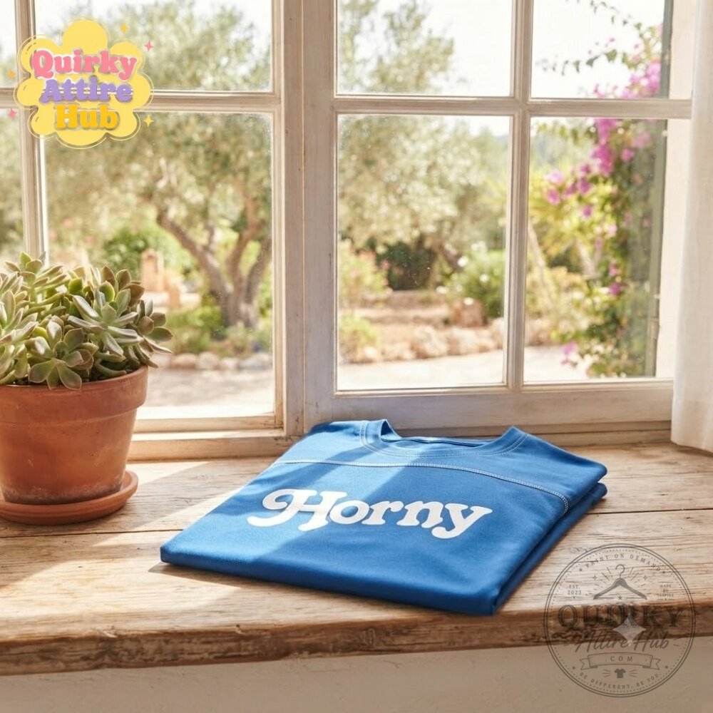 Jack Innanen Horny Script Logo T-Shirt 2026 Blue Graphic Contrast Stitch Tee Jack Innanen Horny Script Logo 2026 Blue Graphic Contrast Stitch T-Shirt – image 4 of 7