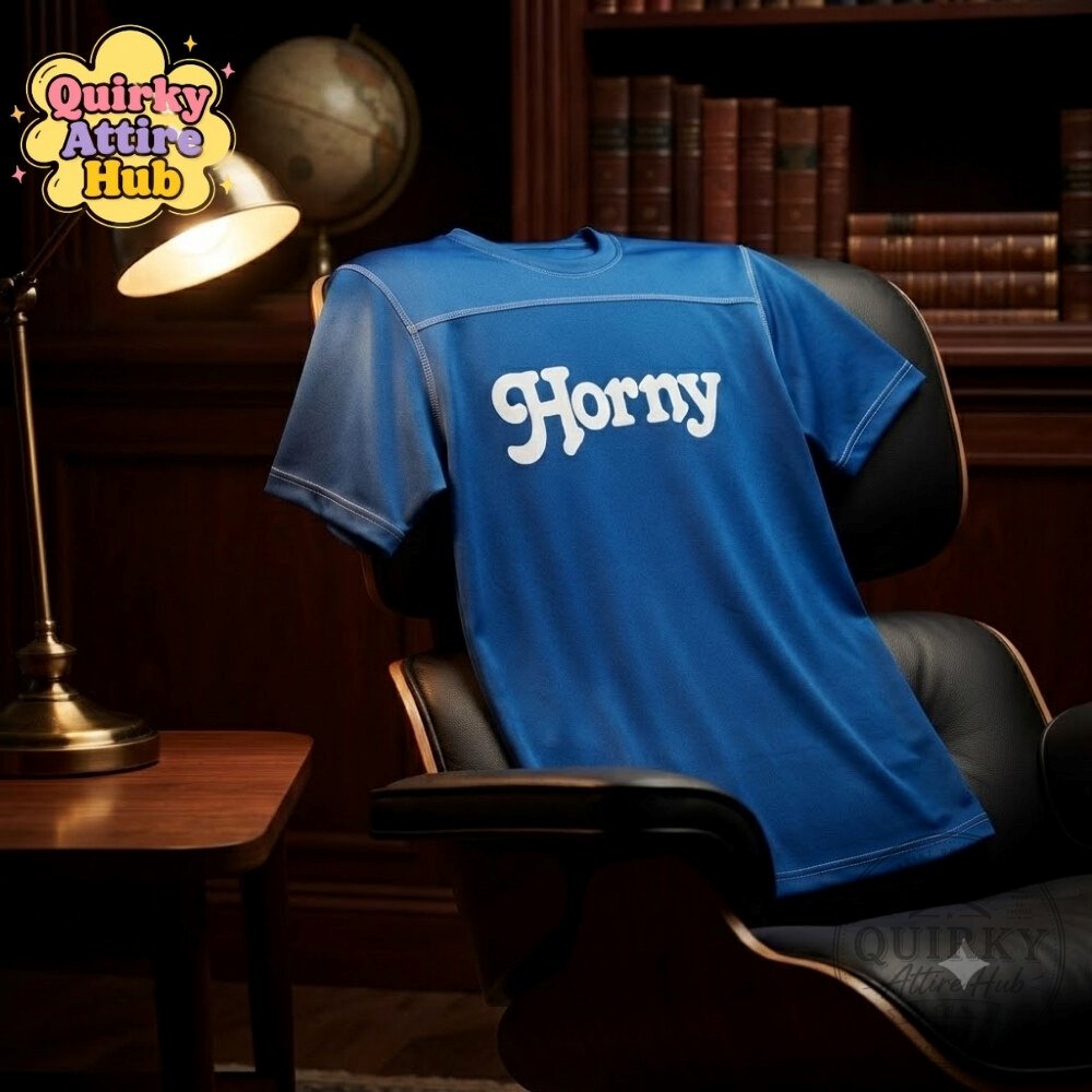 Jack Innanen Horny Script Logo T-Shirt 2026 Blue Graphic Contrast Stitch Tee Jack Innanen Horny Script Logo 2026 Blue Graphic Contrast Stitch T-Shirt – image 5 of 7