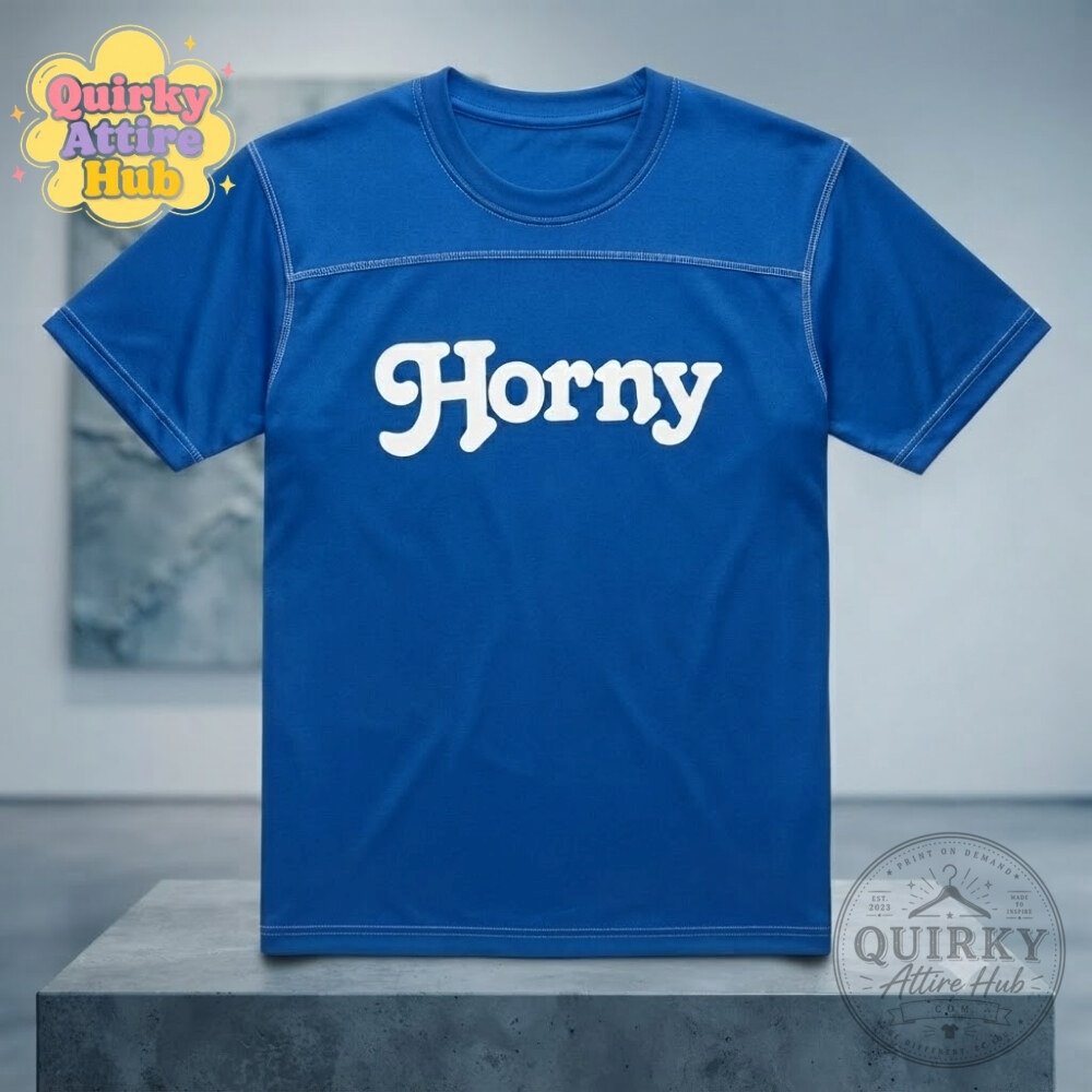 Jack Innanen Horny Script Logo T-Shirt 2026 Blue Graphic Contrast Stitch Tee Jack Innanen Horny Script Logo 2026 Blue Graphic Contrast Stitch T-Shirt – image 6 of 7