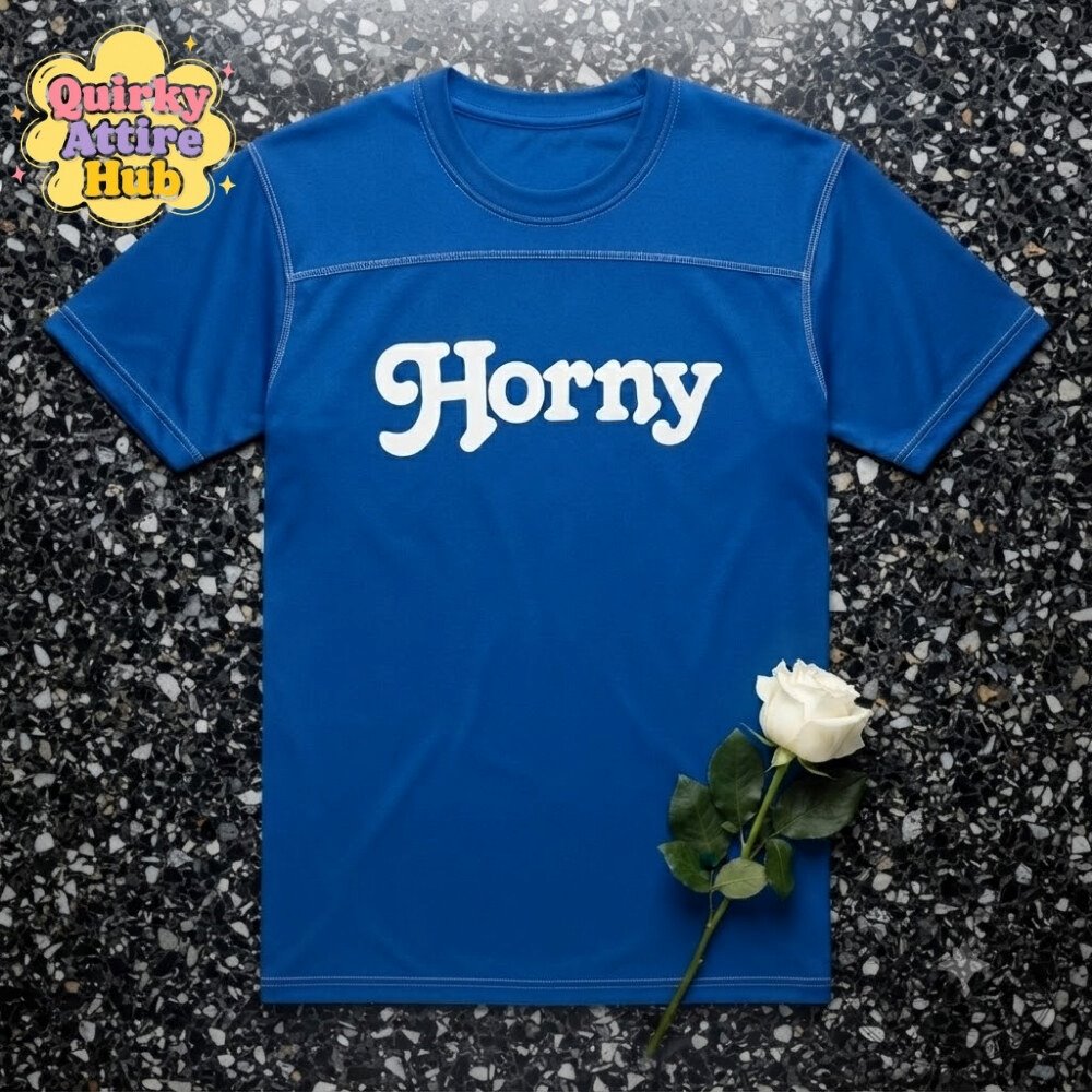 Jack Innanen Horny Script Logo T-Shirt 2026 Blue Graphic Contrast Stitch Tee Jack Innanen Horny Script Logo 2026 Blue Graphic Contrast Stitch T-Shirt – image 7 of 7
