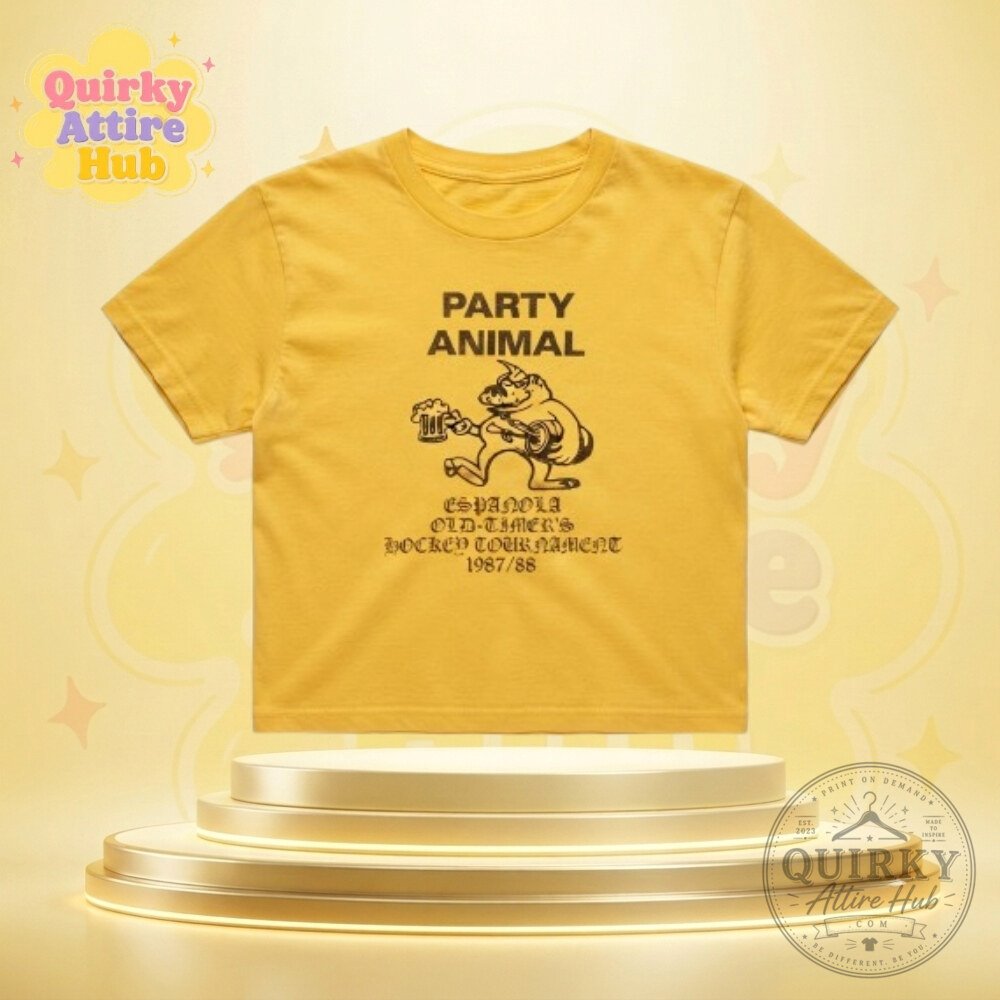 Jack Innanen Paul Baker Party Animal Season 2 Yellow Graphic Tee 7 Jack Innanen Paul Baker Party Animal T-Shirt Adults Season 2 Yellow Graphic Tee